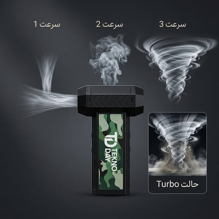 جت فن شارژی تکنودی مدل TD-200w